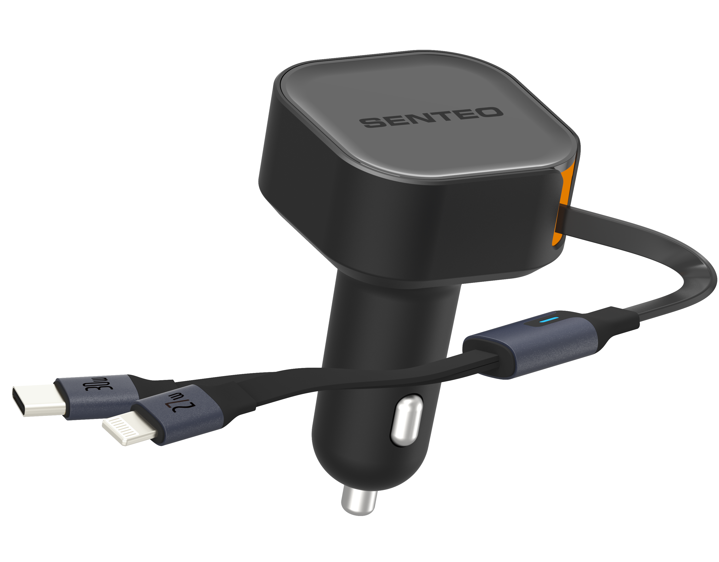 Senteo® Q-10С Truck Series Retractable QC30W+PD 3.0 27W Schnell Autoladegerät Zigarettenanzünder