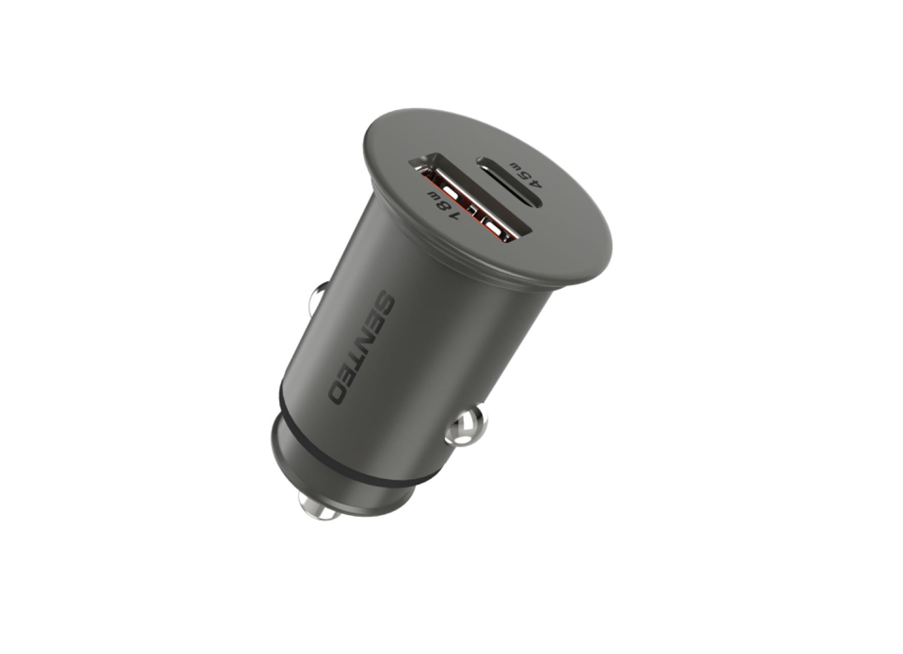 Senteo® Q-06 Ferro Series USB-A18W+USB-C45W PD 3.0 63W fast Car charger Zigarettenanzünder