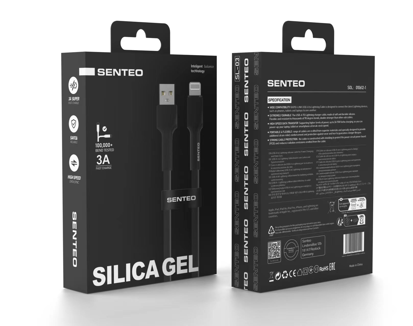 Senteo ST-01 100W USB C to USB C cable PD3.0 USB-C charging cable 5A/20V