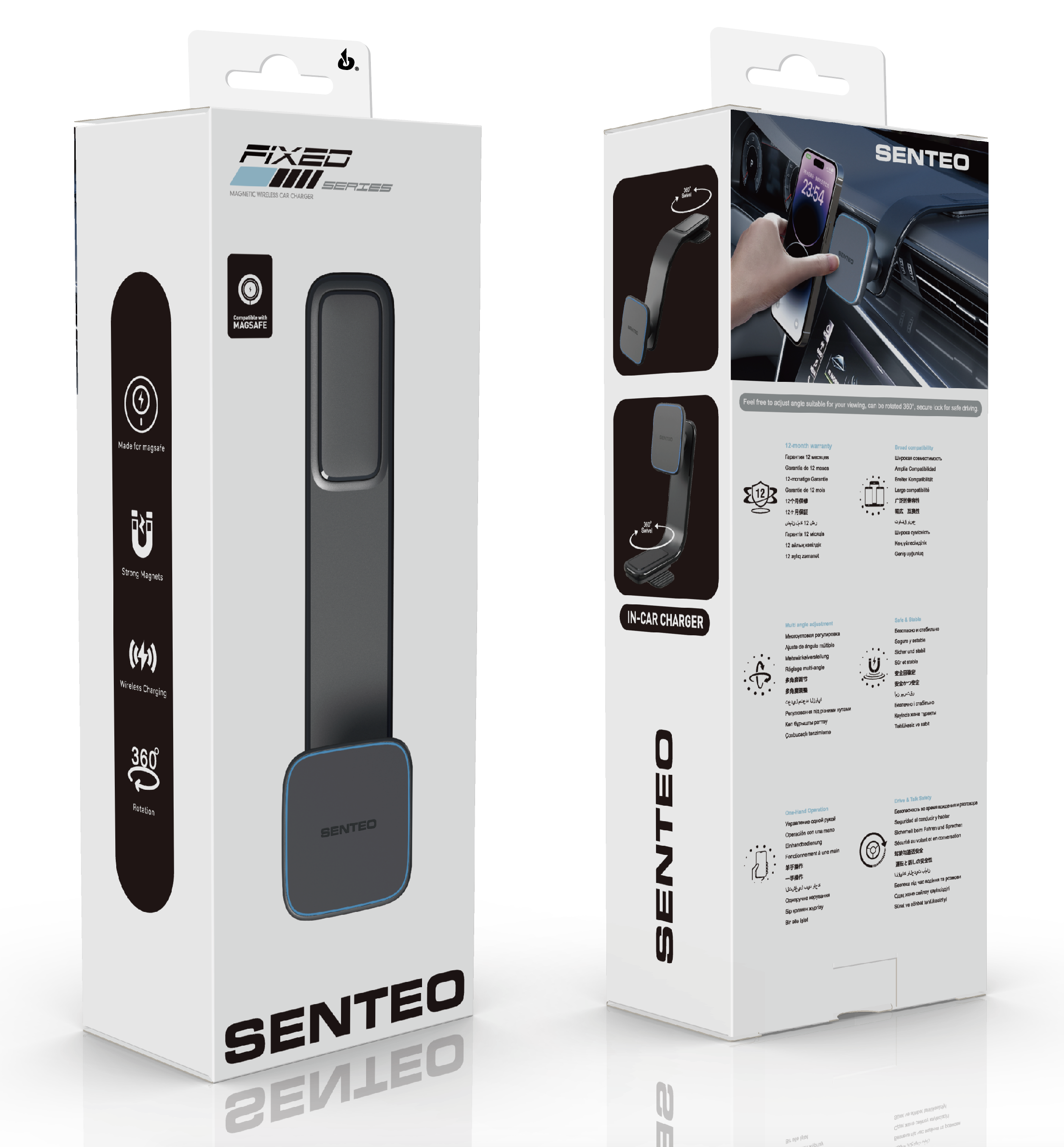 Soporte magnético para smartphone Senteo® M1 15W