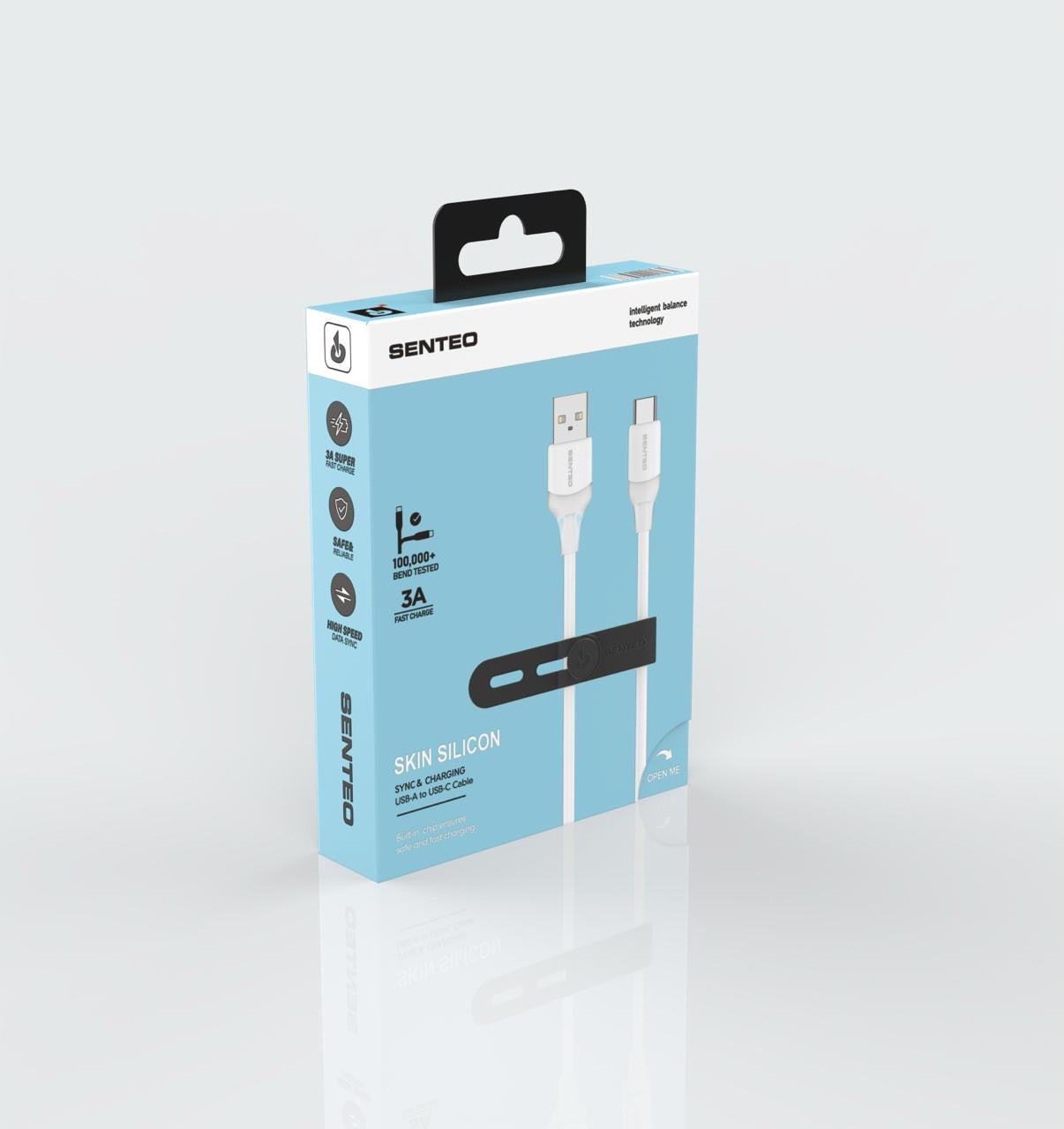 Senteo SL-07 3A skin silicone USB A-Lightning Cable
