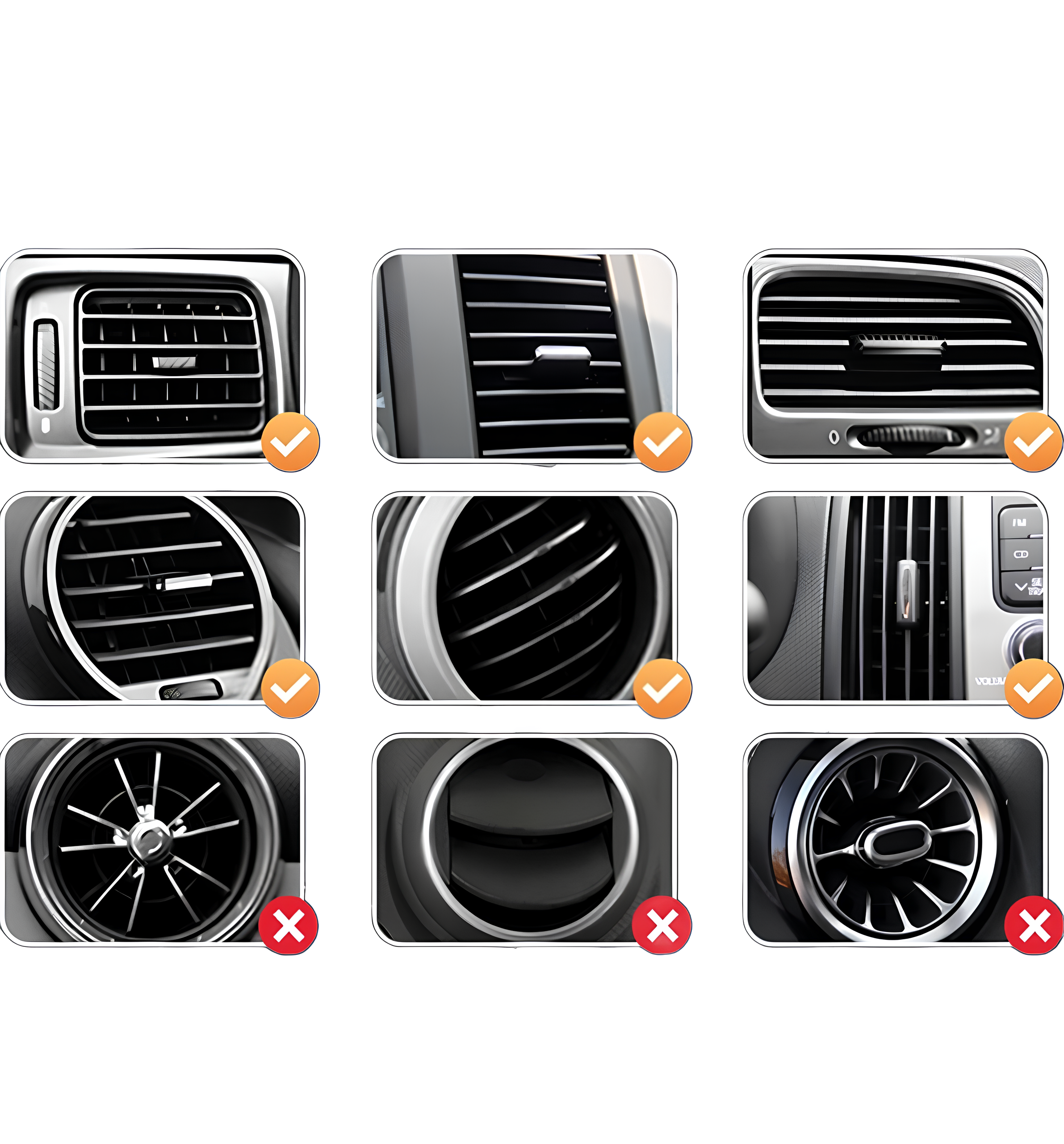 Senteo® Drift 1 Series SH-01 Cargador inalámbrico Soporte para teléfono inteligente para automóviles, 15 W (negro), soporte para ventilación de aire