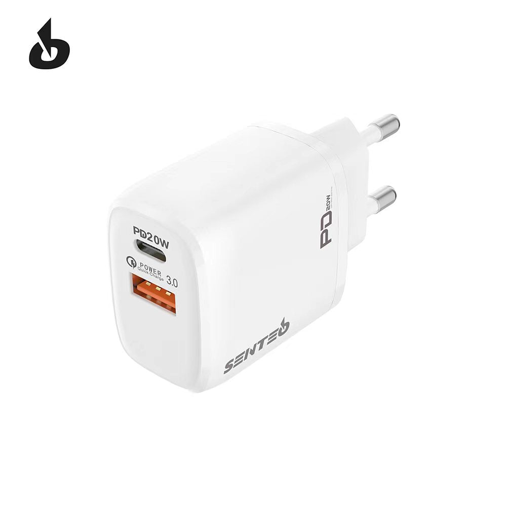 Senteo Z-07 20W PD USB C + USB A fuente de alimentación PD Charge cargador rápido doble puerto