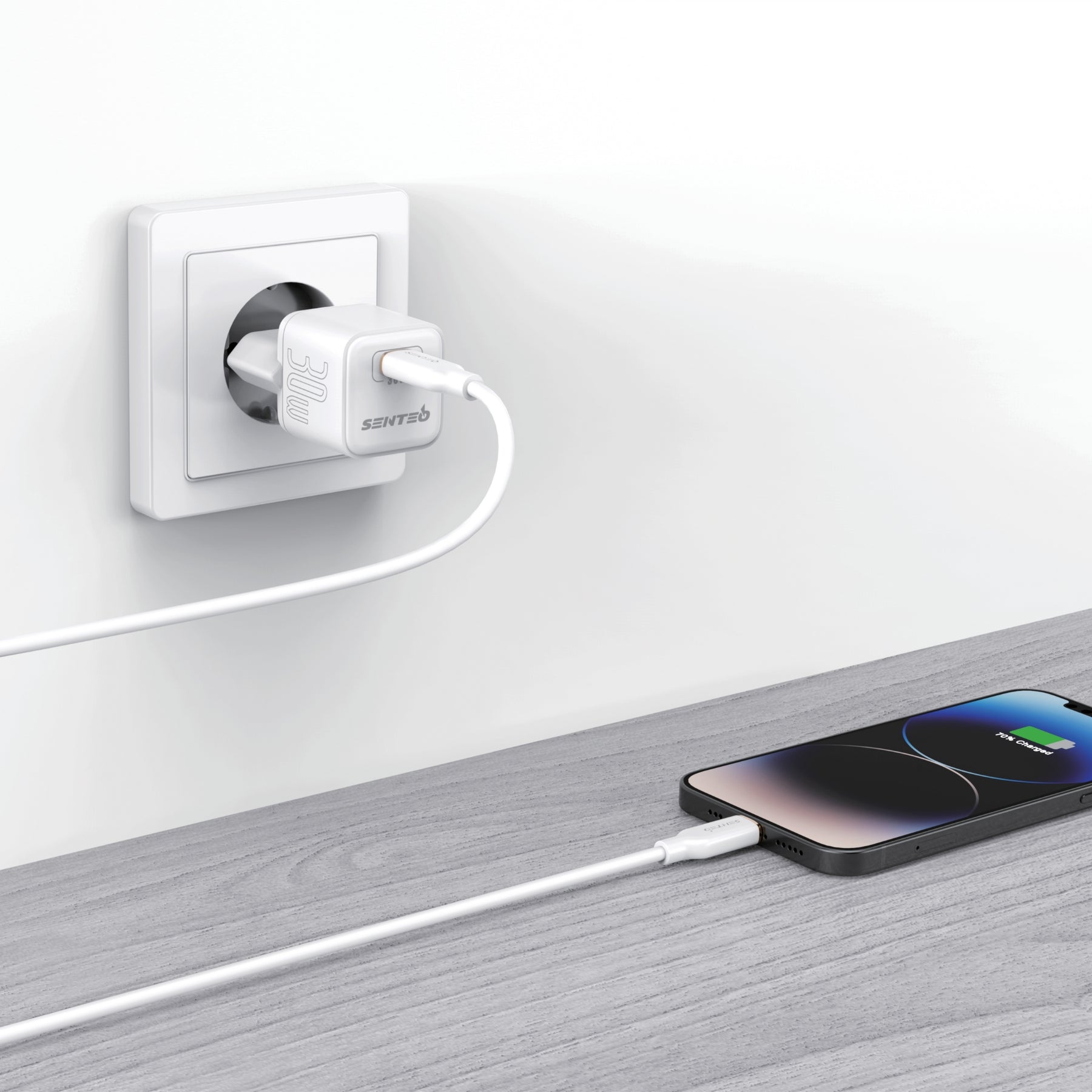 Cargador rápido Senteo® Z-09 30W PD USB C compacto