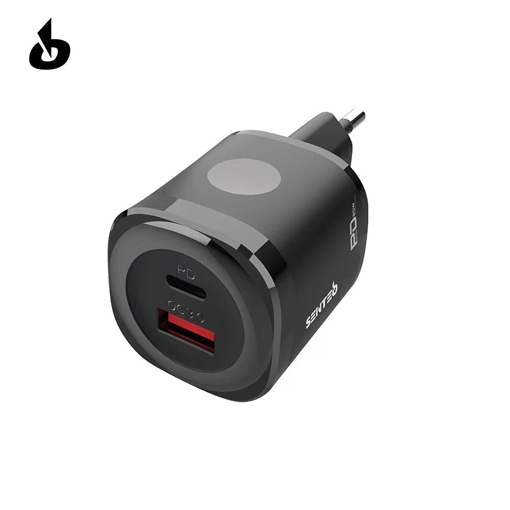 Senteo Z-02A 25W SET USB C USB A cargador PD Charge cargador rápido doble puerto + cable USB C