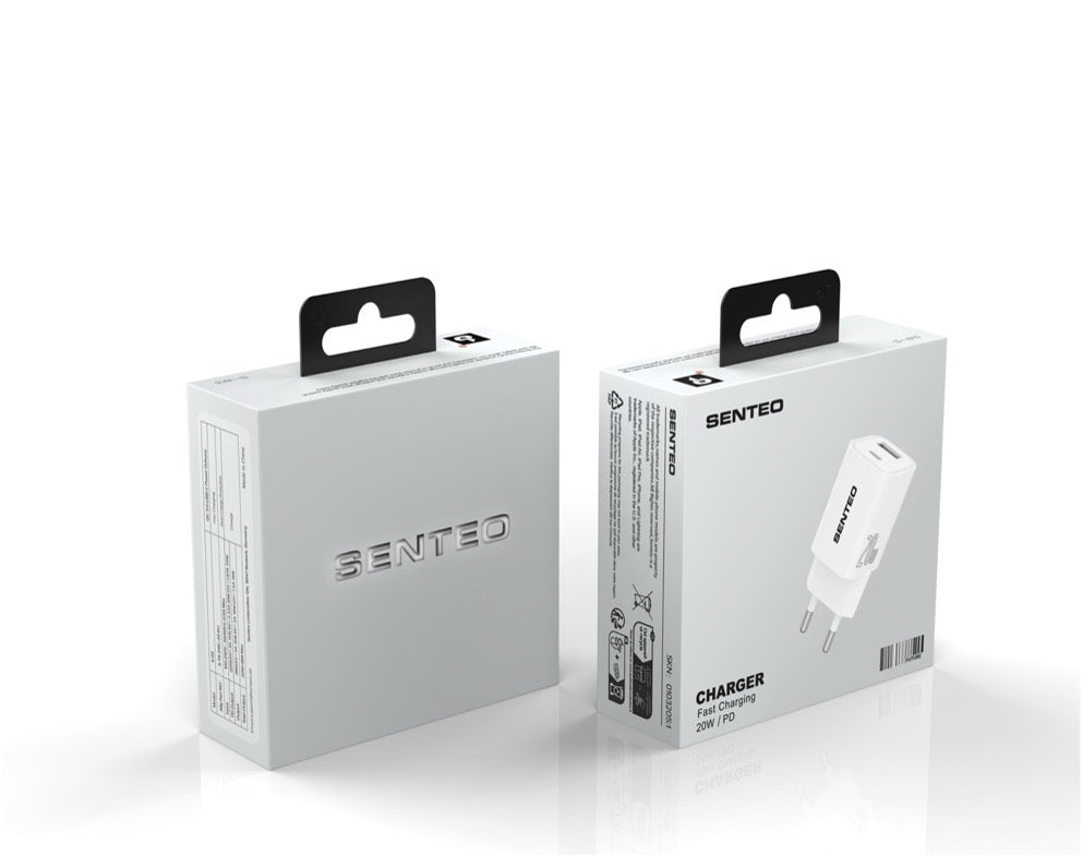 Senteo Z-07 20W PD USB C + USB A fuente de alimentación PD Charge cargador rápido doble puerto
