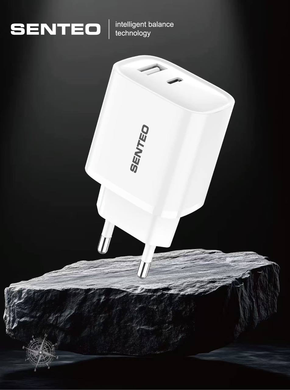 Senteo T-05 USB-C+USB-A  PD 30W QC3.0  Version_2 PD Charge Schnellladegerät Doppelport