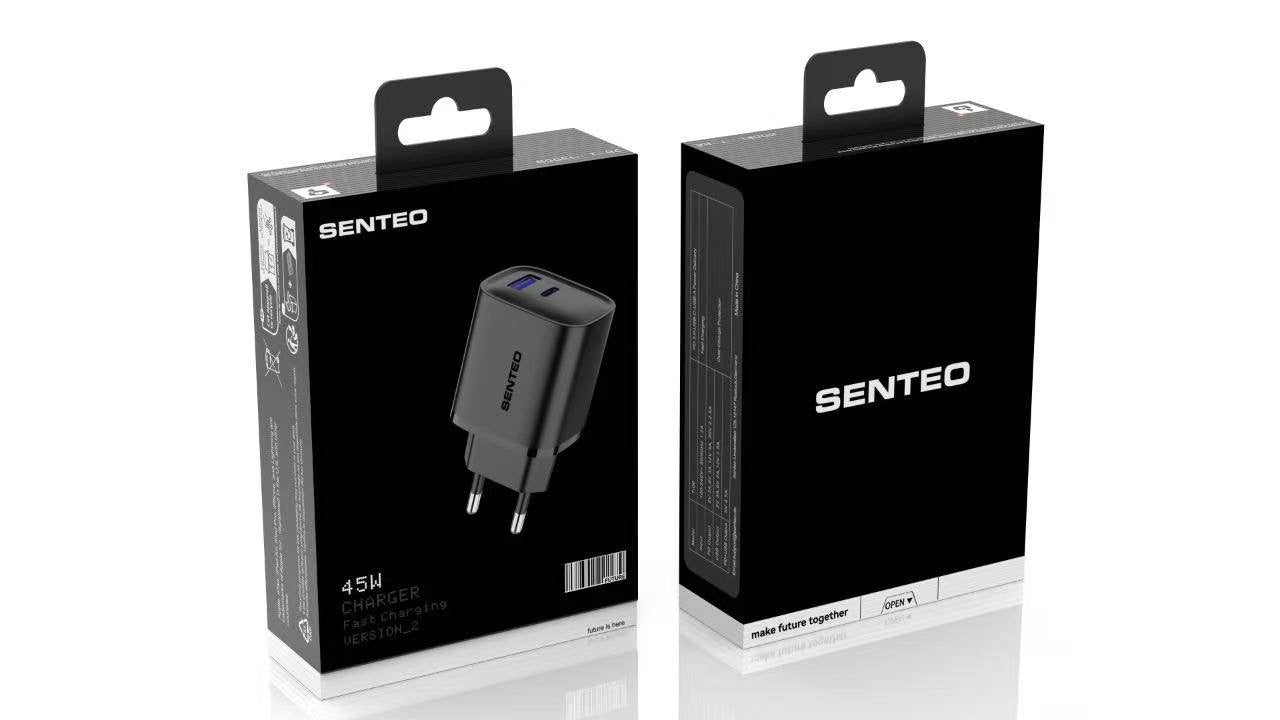 Senteo T-06 USB-C+USB-A  PD 45W QC3.0  Version_2 PD Charge Schnellladegerät Doppelport