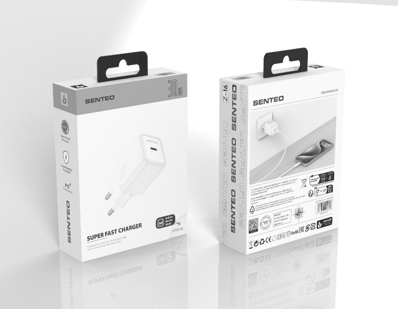 Senteo® Z-16 30W GAN PD USB C Ladegerät Schnellladegerät